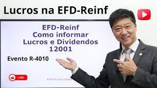 EFDReinf  Lucros e Dividendos  informações importantes para declarar corretamente  R4000 [upl. by Goerke25]