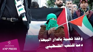 وقفة شعبية بالدار البيضاء دعما للشعب الفلسطيني [upl. by Babb]