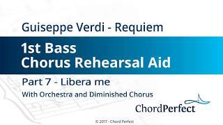 Verdis Requiem Part 7  Libera Me  1st Bass Chorus Rehearsal Aid [upl. by Odine]