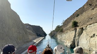 PASSAGE DU CELEBRE CANAL DE CORINTHE AVEC LA BELLE DE LADRIATIQUE DE CroisiEurope [upl. by Nara962]