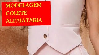 como fazer modelagem de colete alfaiatariapasso a passo para iniciantes molde colete [upl. by Robbin231]