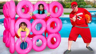 Charlotte Ellie amp Andrea Learns to Follow the Pool Playtime Rules [upl. by Durant]