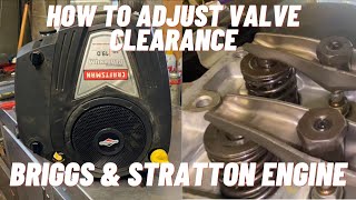 How to adjust valve clearance on a Briggs and Stratton engine [upl. by Inavoy]