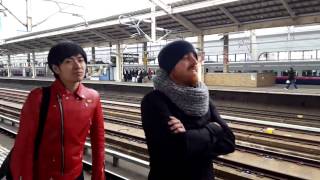 Bullet train passing through Koriyama station  jump to 058 [upl. by Ahsinauj]