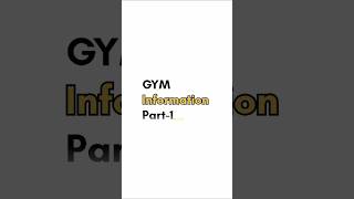 Gym full form gym information part 1 gymworkout gymbodybuilding gymlover gymexercises fitness [upl. by Morry]