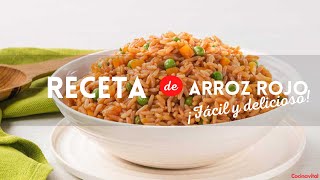 Cómo preparar arroz rojo con verduras paso a paso  Receta de arroz rojo  Cocina Vital [upl. by Annalee]