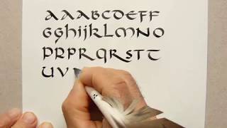 6  CALLIGRAPHIE LATINE  quot Onciale quot majuscule [upl. by Lauer]