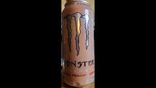 Monster Energy Ultra Peachy Keen Zero Sugar Energy Drink Review [upl. by Branca763]