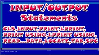 QBASIC  INPUTOUTPUT Statements  A Complete Computer Guide  KD Production [upl. by Aneeg757]