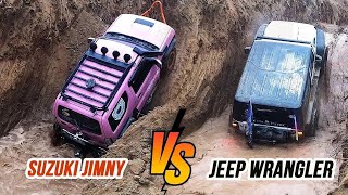 Jeep Wrangler VS Suzuki Jimny  Extreme 4x4 Offroad [upl. by Mckinney]