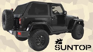 Suntop Ultimate U2 FASTBACK fitting TUTORIAL  Soft Top for Jeep Wrangler JK 2 Doors [upl. by Arraic]