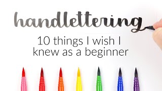 Beginner Hand Lettering Tutorial  10 Things I Wish I Knew As A Beginner  Learn How To Hand Letter [upl. by Cloe]