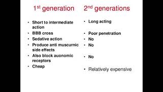 first and 2nd generation H1 blocker differences pharmacology [upl. by Lenox]