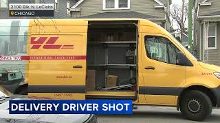 DHL delivery driver shot while working on Chicagos Northwest Side officials say [upl. by Yereffej860]