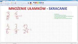 Jak mnożyć ułamki ze skracaniem  przykłady  ForumWiedzy [upl. by Hock]