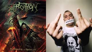 Suffocation v Eminem  Kims Disgraceful Descent super cursed technical death metalEminem mashup [upl. by Anatniuq780]