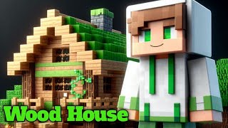 How To Wood House In Minecraft😋 [upl. by Ennairb]