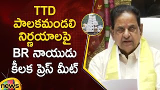 TTD Chairman BR Naidu Press Meet After First Board Meeting  Tirumala  Tirupati  TTD  Mango News [upl. by Walling]