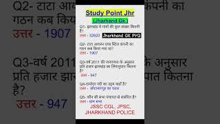 VVI Jharkhand GK Questions  Jharkhand Gk PYQ  Jharkhand ka Gk jssc jssccgl jsscldc fieldworker [upl. by Cagle713]