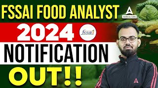 FSSAI FOOD ANALYST EXAM 2024  FOOD ANALYST NOTIFICATION 2024 OUT  BY SUDHANSHU SIR [upl. by Eceirehs352]