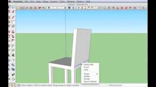 Hoe een 3D stoel uittekenen in sketchUp door gebruik te maken van de volume methode [upl. by Orna520]