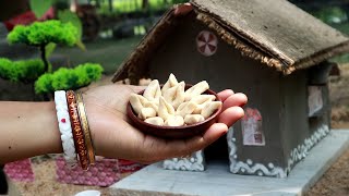 Miniature Gujiya Sweets For Diwali  Mini cooking video  mini cooking  mini kitchen [upl. by Tonina106]