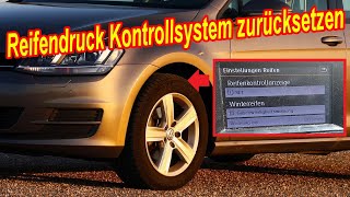 VW Reifendruck zurücksetzen  Volkswagen Polo Golf Turan Touareg Tiguan Caddy Sharan reset [upl. by Rainie]