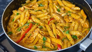 Best Chicken Fajita Pasta With only a few simple ingredients it’s Extremely easy and delicious [upl. by Davison201]