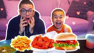 MY LITTLE BROTHER TELLS SECRETS ABOUT HIS GIRLFRIEND ❤️ MUKBANG  MindOfRez [upl. by Ecyla780]