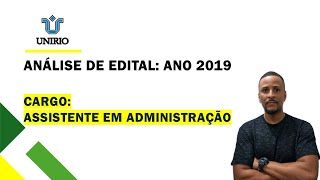 Análise do conteúdo programático do edital da UNIRIO 2019 [upl. by Kutzenco]