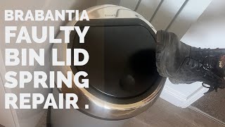 Brabantia Faulty Touch Bin Lid Spring not lifting Free Repair  Fix [upl. by Ericha]