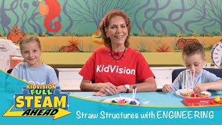 Straw Structures with ENGINEERING  KidVision Full STEAM Ahead [upl. by Amin]