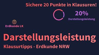 Darstellungsleistung  Tipps für sichere Punkte in der Erdkundeklausur [upl. by Neros]