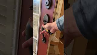 Tighten Loose Door Handle Kwikset Door Knob shorts handyman diy homeowners doorknob [upl. by Baudelaire]