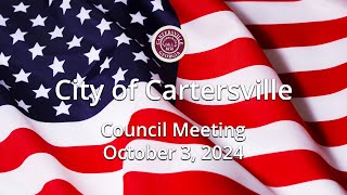 Cartersville City Council 10 3 24 [upl. by Atiuqer]