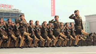 North Koreas Slow Motion Military  North Korea parade in Slow Motion [upl. by Elletsyrc]