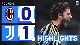 MILANJUVENTUS 01  HIGHLIGHTS  Locatelli edges 10man Milan  Serie A 202324 [upl. by Ferris998]