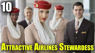 Top 10 Most Attractive Airlines Stewardess in The World [upl. by Emie]