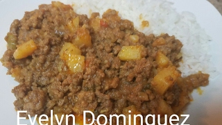 Como hacer picadillo Carne molida de res guisada [upl. by Ruon580]