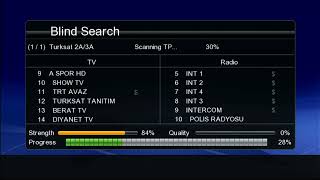 Türksat 3A4A5B at 420°E  Channel list  Ku band [upl. by Merline]