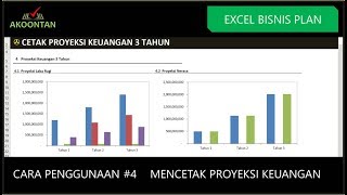 Excel Bisnis Plan 4  Mencetak Proyeksi Keuangan [upl. by Marlon]