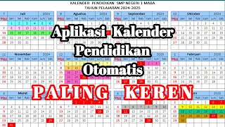 Aplikasi Kalender Pendidikan Otomatis  Format Excel [upl. by Earas595]