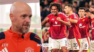 Behind City we won most trophies  Ten Hag on Man Utd progress ahead of Liverpool clash 📈 [upl. by Marvel]