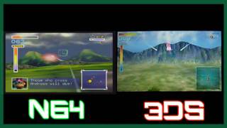 Star fox 64 3DS N64 comparison HD [upl. by Henry950]