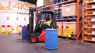 Negotiating a Figure of 8 eight forwards using a Counterbalance Forklift  4KS Forklift Training [upl. by Burkhard105]