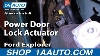 How to Replace Power Door Lock Actuator 8803 Ford Explorer [upl. by Bilak]