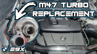 BMW E90 320d Turbo Replacement E90 E46 M47n2 [upl. by Cohlette945]