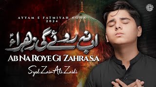 Ab Na Roye Gi Zahra  Syed Zain Ali Zaidi  Ayyam e Fatima Noha 2025  Bibi Fatima Noha [upl. by Finstad671]