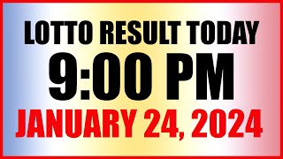 Lotto Result Today 9pm Draw January 24 2024 Swertres Ez2 Pcso [upl. by Nnyleve782]