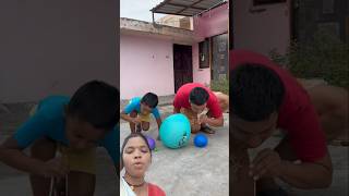 Gubbare ko kaise fode funny balloon ballonpop comedy ytshorts youtubeshorts [upl. by Ahsinyar]